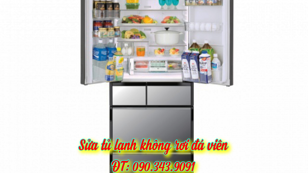 Sửa Tủ Lạnh Không Rơi Đá Viên, Không Làm Đá Tự Động - Thay Bơm Nước Tủ Lạnh Hitachi.