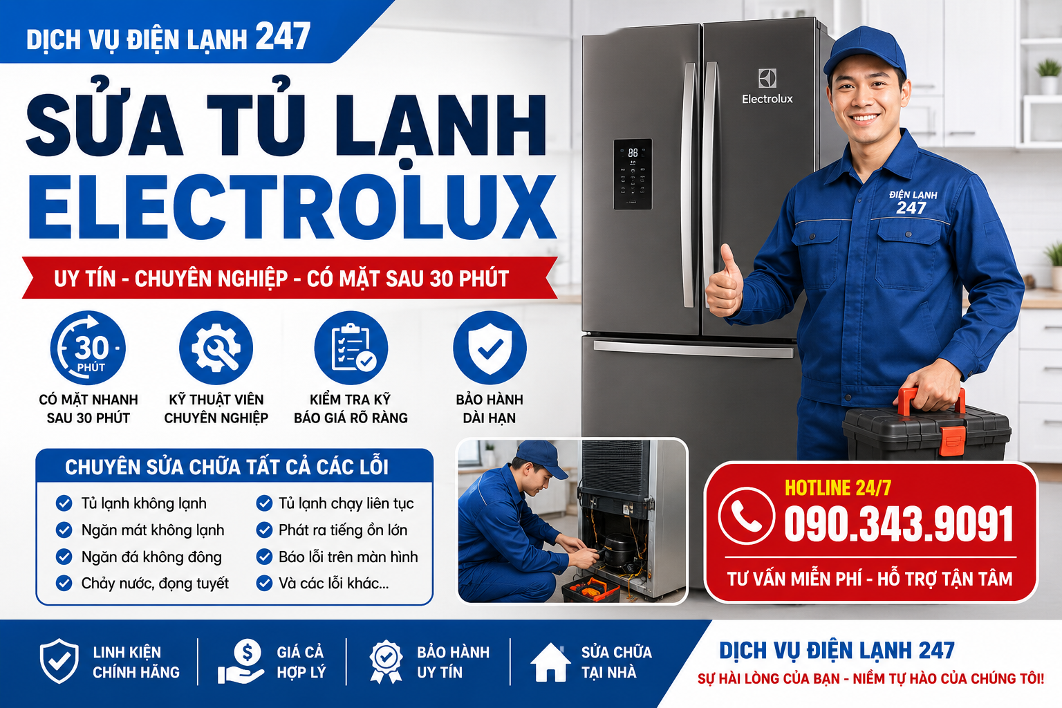 Sửa Tủ Lạnh Electrolux Tại Nhà Ở Hà Nội | Thợ 10 Năm Chuyên Sửa Dứt điểm Mọi Ban Bệnh