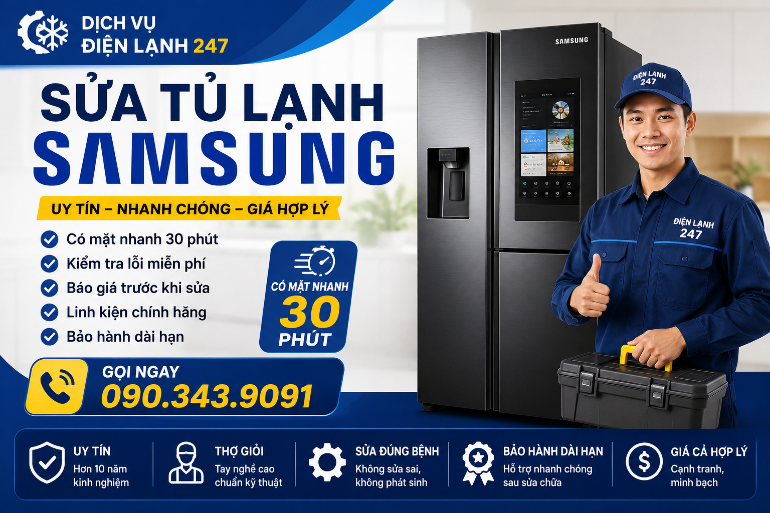Sửa Tủ Lạnh SAMSUNG tại Hà Nội Tất Cả Các Lỗi Nhanh Chóng, Chuẩn bệnh Gọi Ngay 090.343.9091